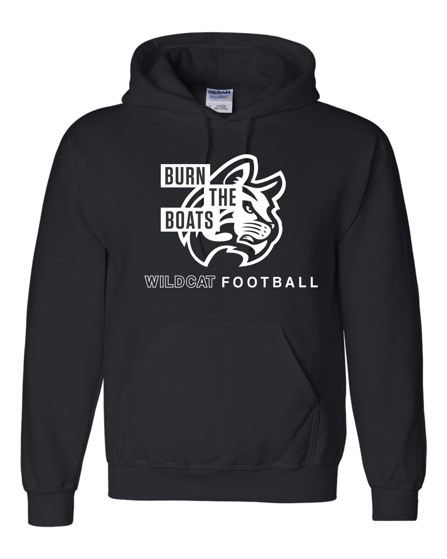 Burn The Boats Wildcat Football Hoodie BLACK