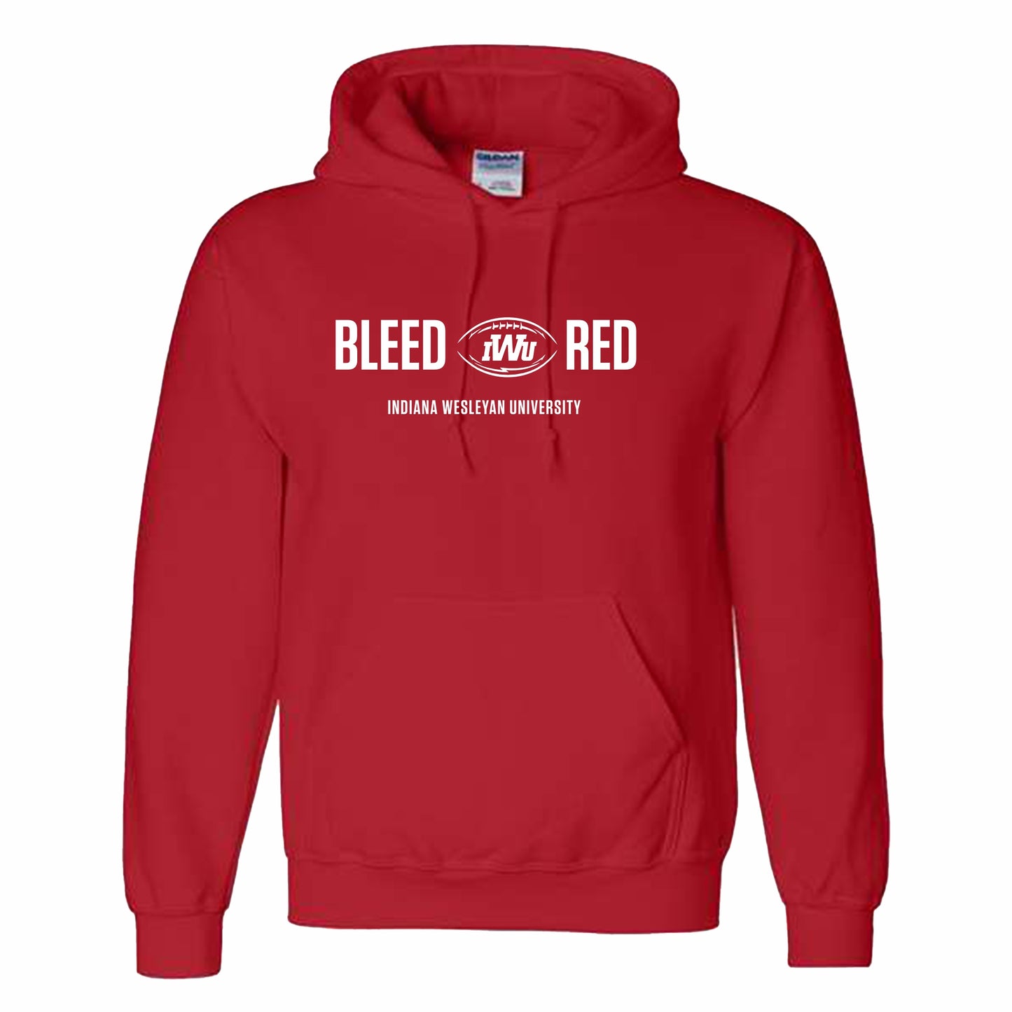 IWU Football Bleed Red Hoodie RED