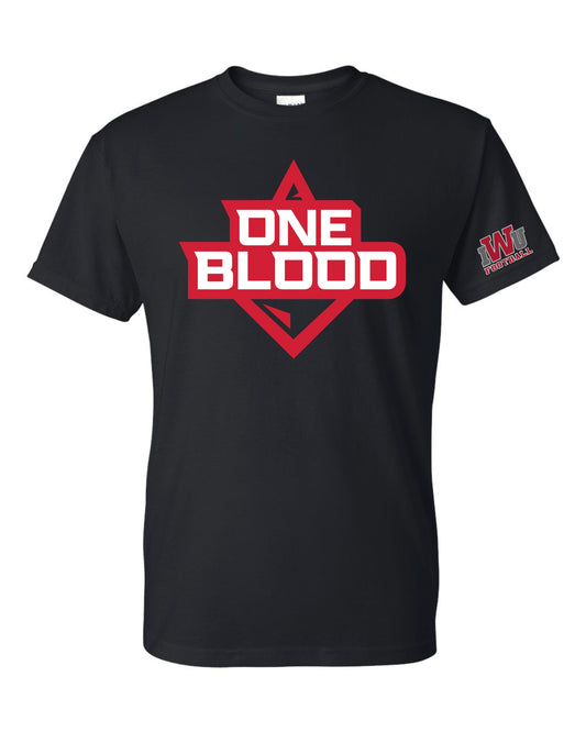 IWU Football One Blood Tshirt BLACK