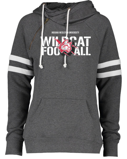 Wildcat Football Ladies Double Hoodie