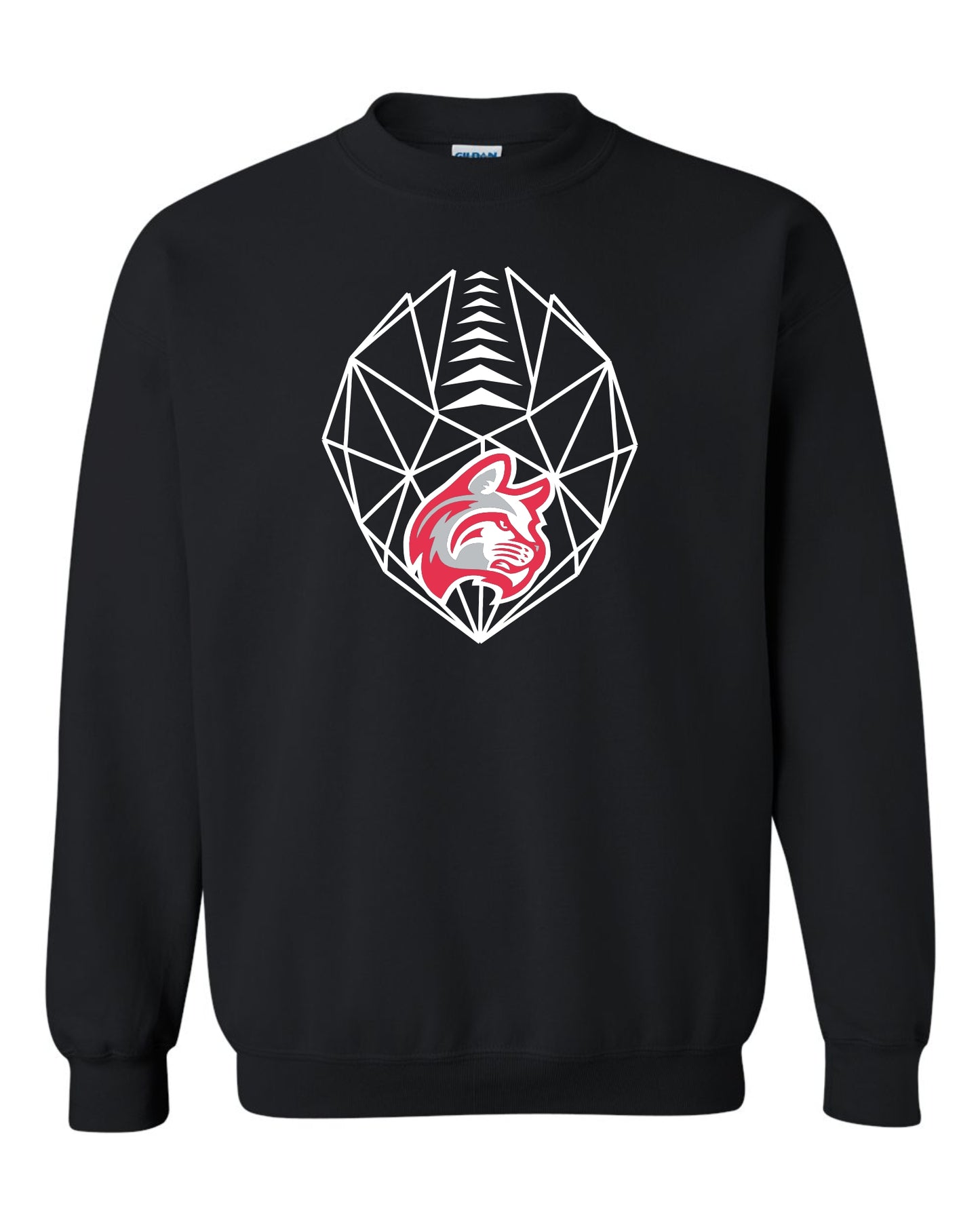 Wildcat Geo Football Crewneck Sweatshirt BLACK