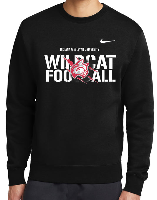 Wildcat Football Nike Sweatshirt Crewneck BLACK