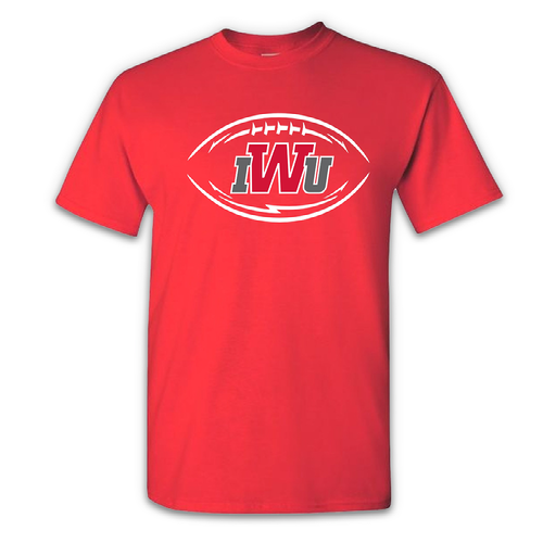 IWU Football Logo Tshirt Red
