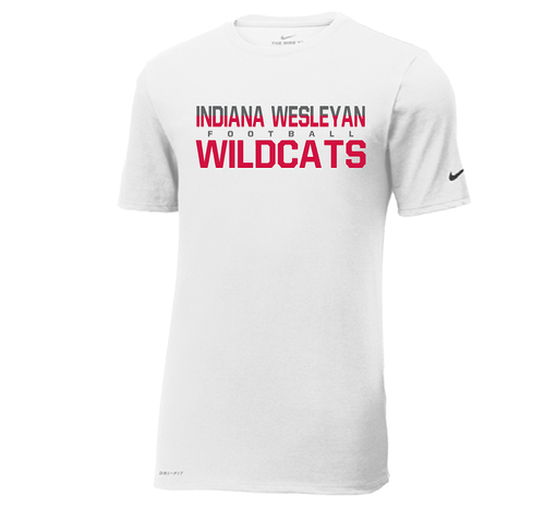 IWU Wildcat Football Color Split Nike Tshirt White