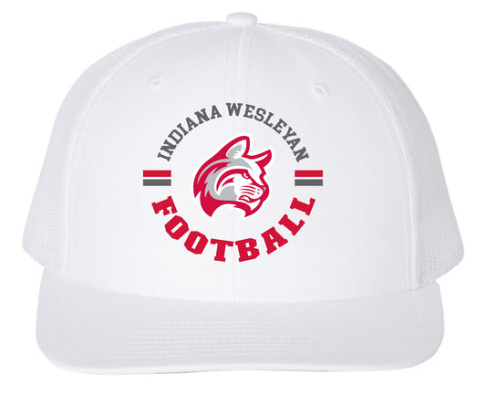 IWU Football Circle Design Trucker Adjustable Hat