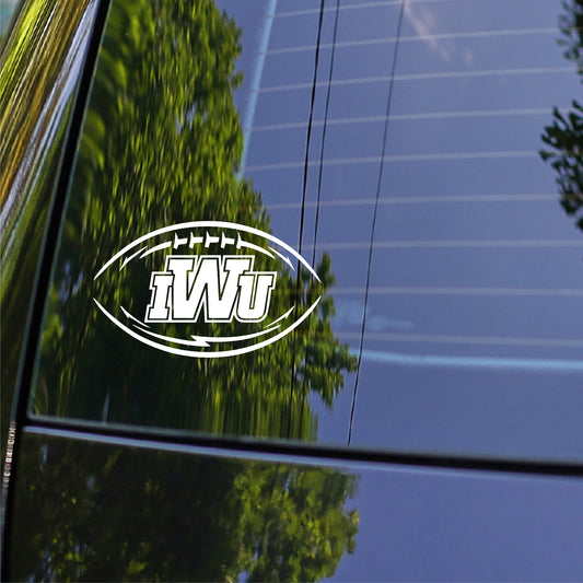 IWU Football Logo Decal 4"