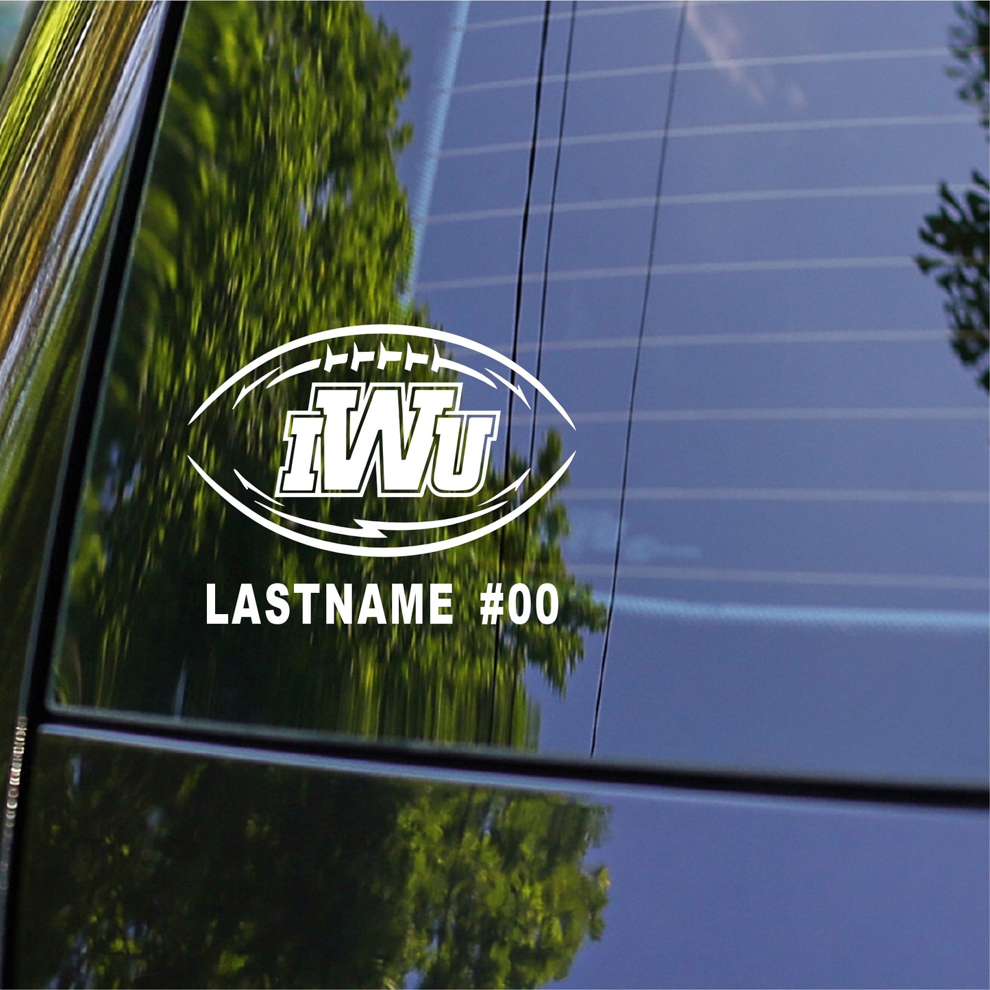 IWU Football Logo Decal 4" - Personalized