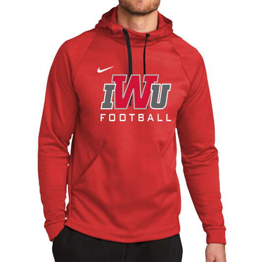 IWU Large Football Logo Nike Hoodie Red