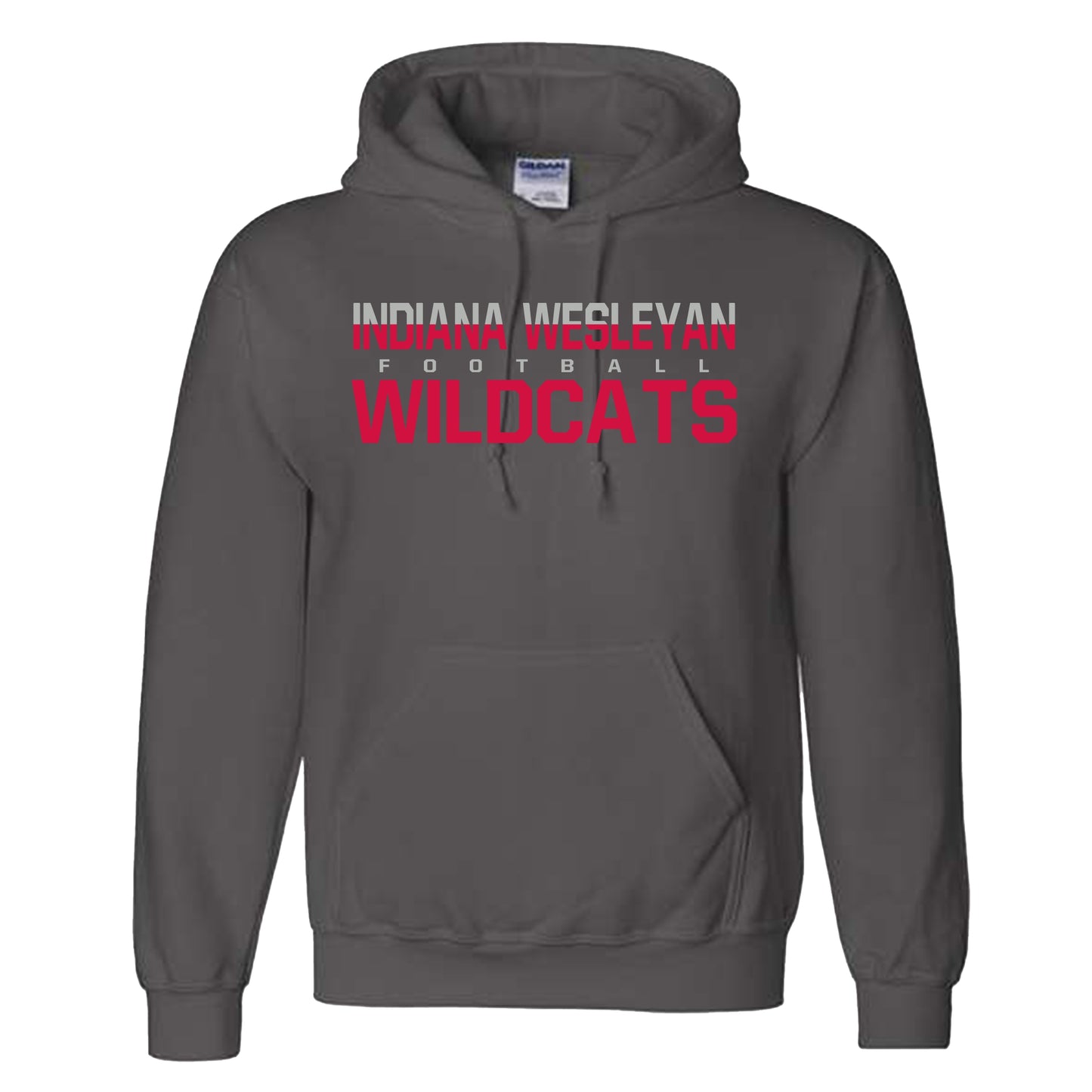 IWU Football Split Hoodie Charcoal