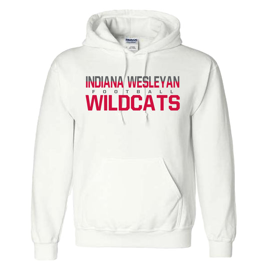 IWU Football Split Hoodie White