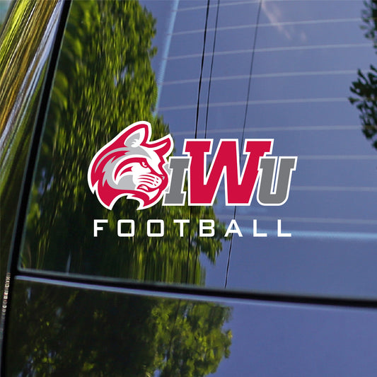 IWU Wildcat Football Decal 4"