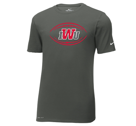 IWU Football Logo Nike Tshirt Anthracite