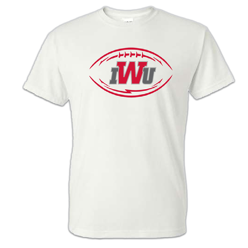 IWU Football Logo Tshirt White