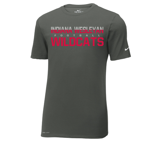 IWU Wildcat Football Color Split Nike Tshirt Anthracite